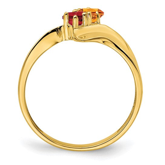 14kt Yellow Gold Synthetic Family Jewelry Ring