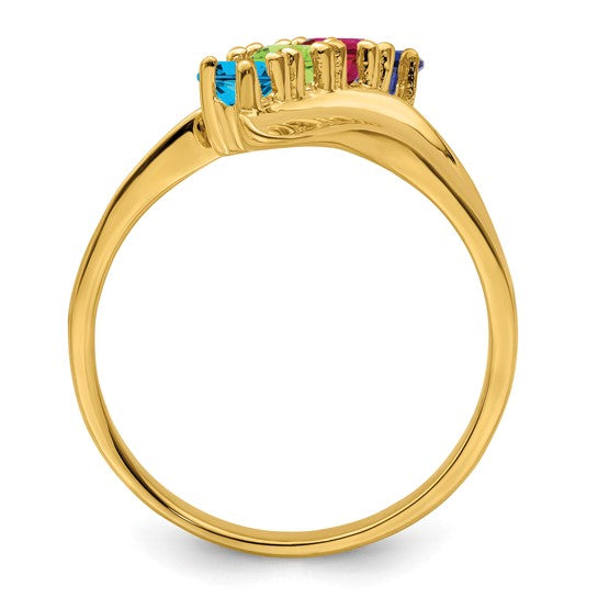 14kt Yellow Gold Synthetic Family Jewelry Ring