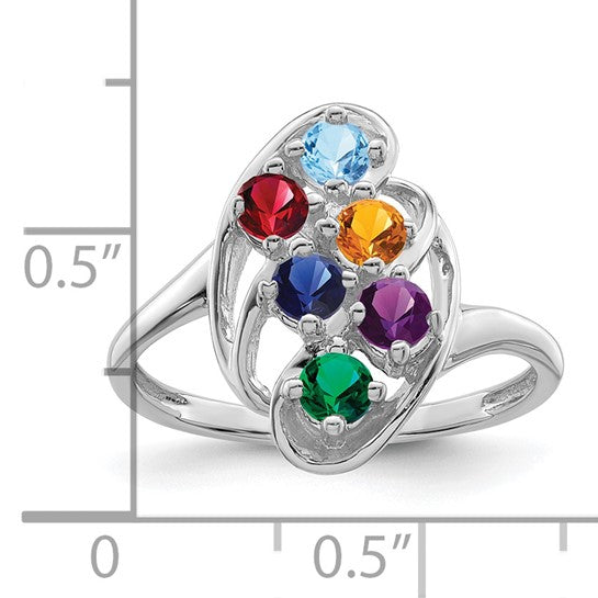 14kt White Gold Family Jewelry Ring