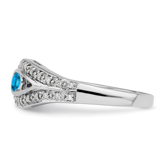 14KT White Gold Family Jewelry Diamond Semi-Set Ring