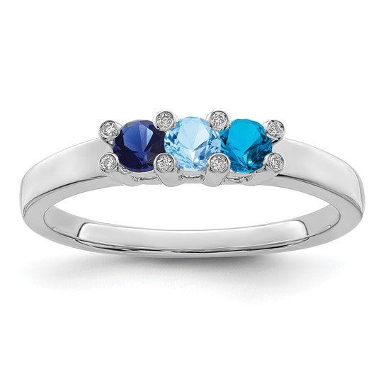 14kt White Gold Family Jewelry Diamond Semi-Set Ring