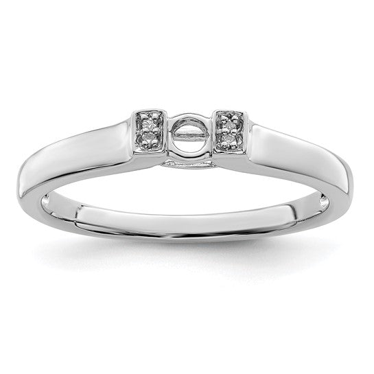 14kt White Gold Family Jewelry Diamond Semi-Set Ring
