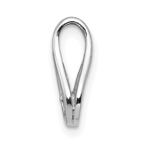 14kt White Gold 2.8mm AAA Diamond Teardrop Shape Slide Pendant