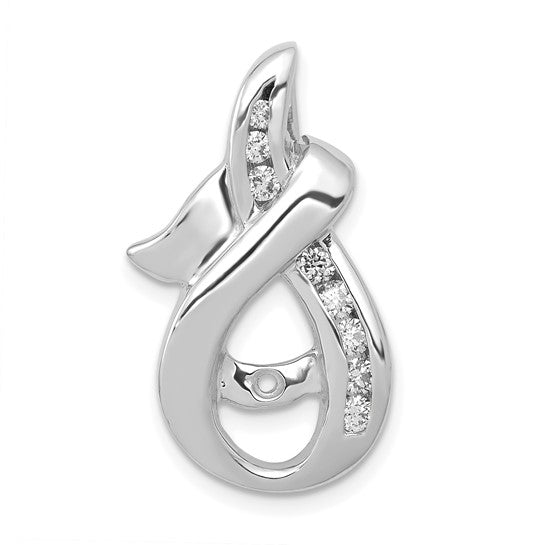 14kt White Gold AA Diamond Semi-mount Peg Slide