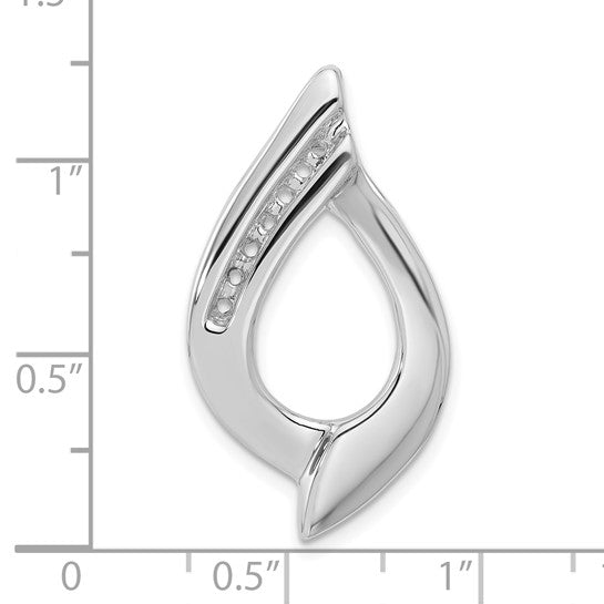 14kt White Gold Holds 7-1.9mm Stone, Slide Mounting