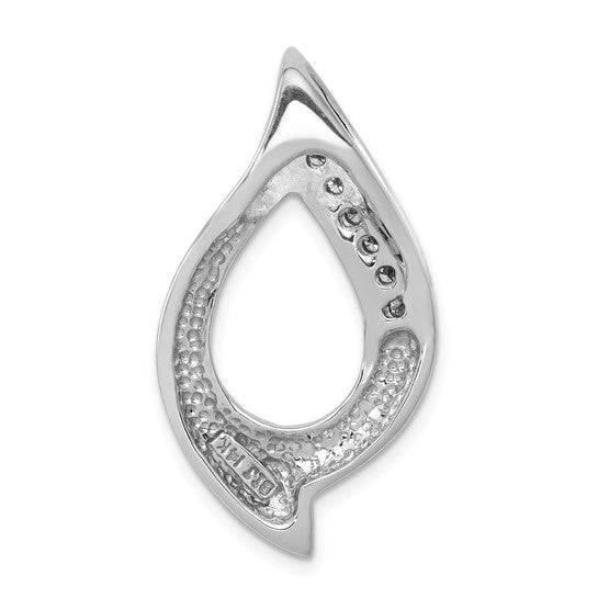 14kt White Gold Holds 7-1.9mm stones, AA Diamond Slide
