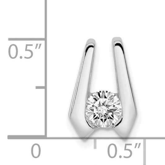 14kt White Gold AA 4.5mm Diamond Slide