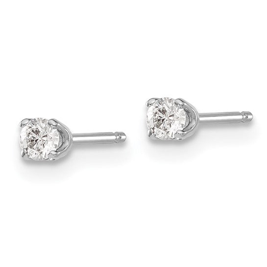 14kt White Gold AA Quality Complete Diamond Stud Earring
