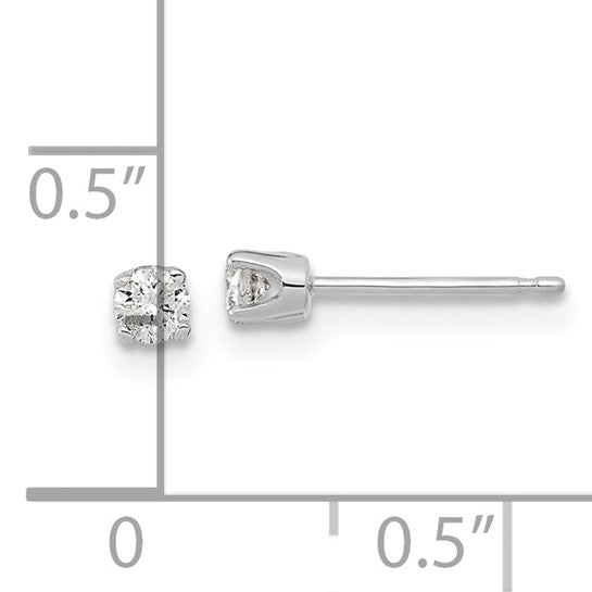 14kt White Gold AA Quality Complete Diamond Stud Earring
