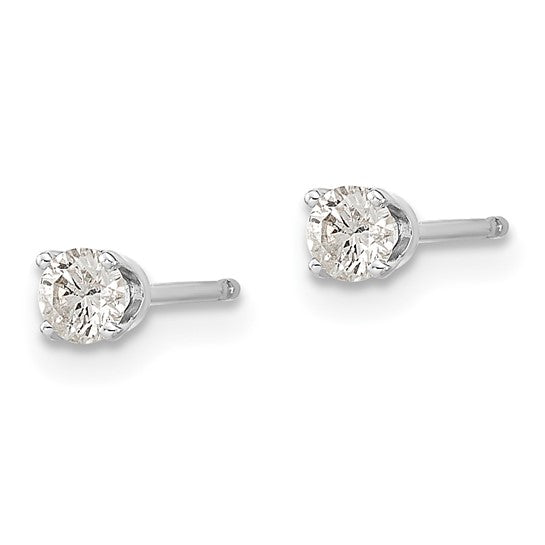 14kt White Gold AA Quality Complete Diamond Stud Earring