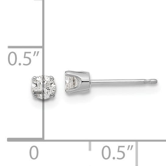 14kt White Gold AA Quality Complete Diamond Stud Earring