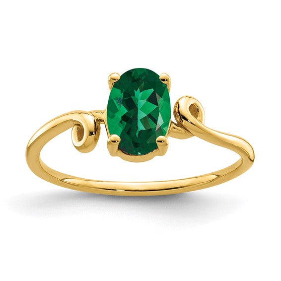 14kt Yellow Gold 7x5mm Oval Mount St. Helens ring