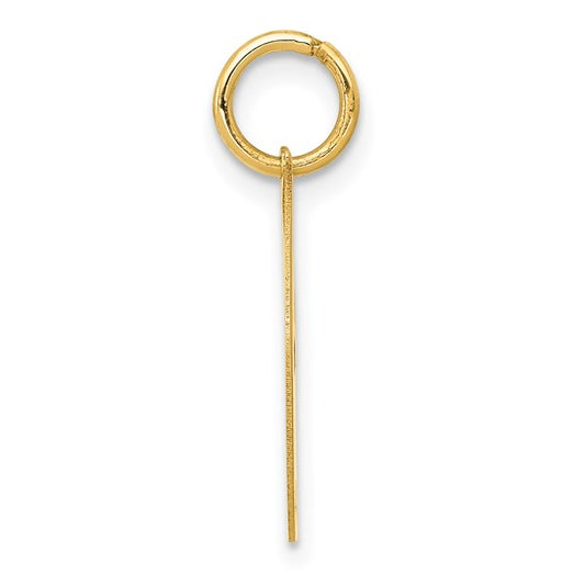 14KT Yellow Gold Small Fancy Script Letter J Initial Charm