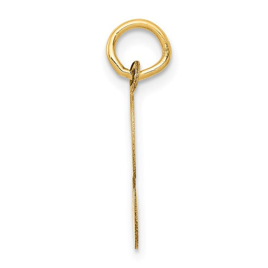 14kt Yellow Gold Medium Script Letter S Initial Charm