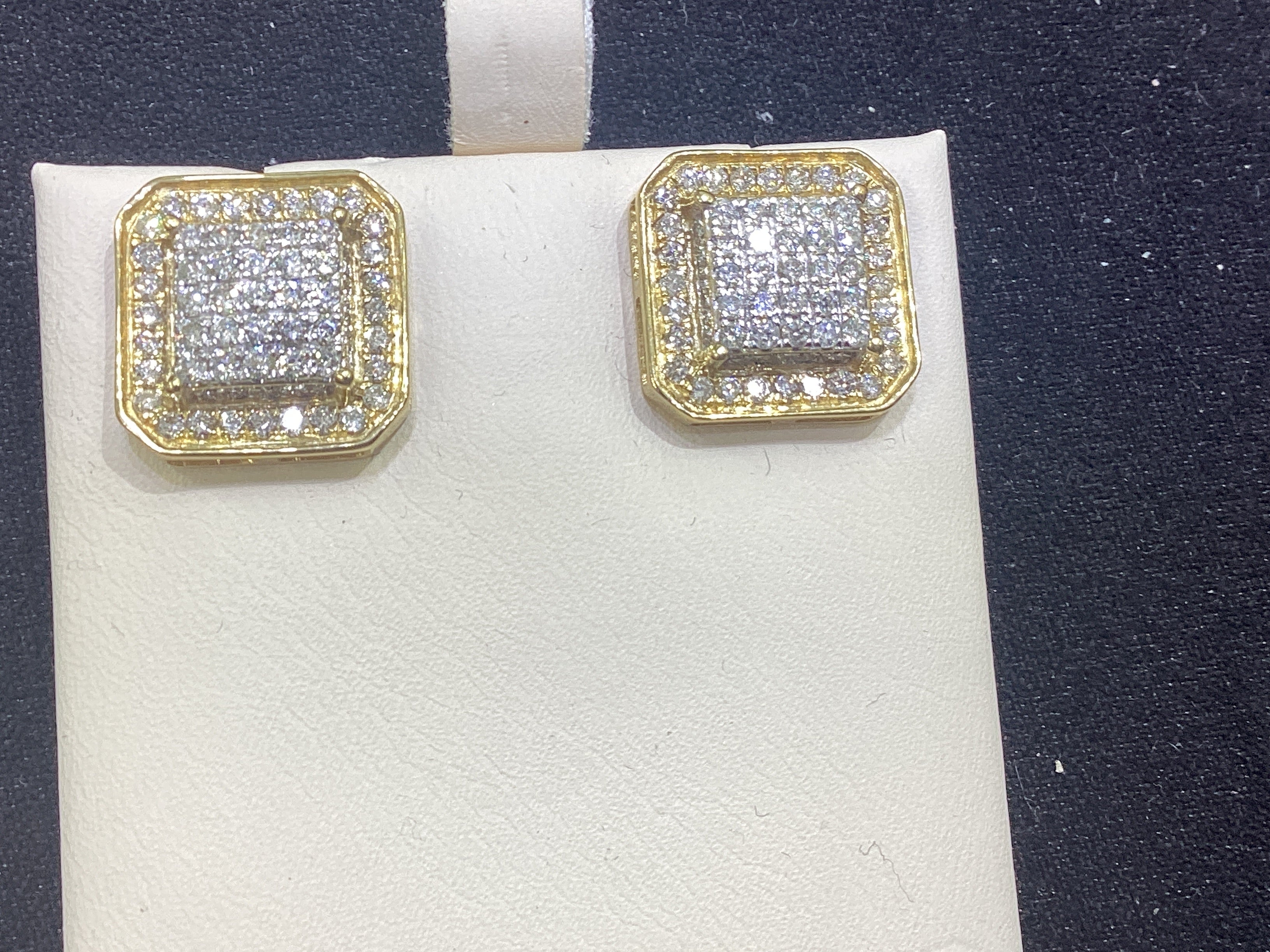 10KT YELLOW GOLD 1.53 CTW DIAMOND EARRINGS