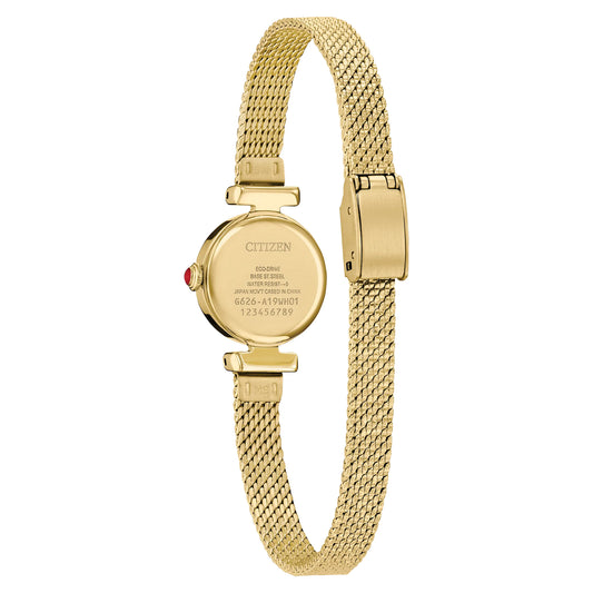 Citizen Eco-Drive Fio Gold-Tone Dial Gold-Tone Stainless Steel Watch 18.4mm - EG7086-57P