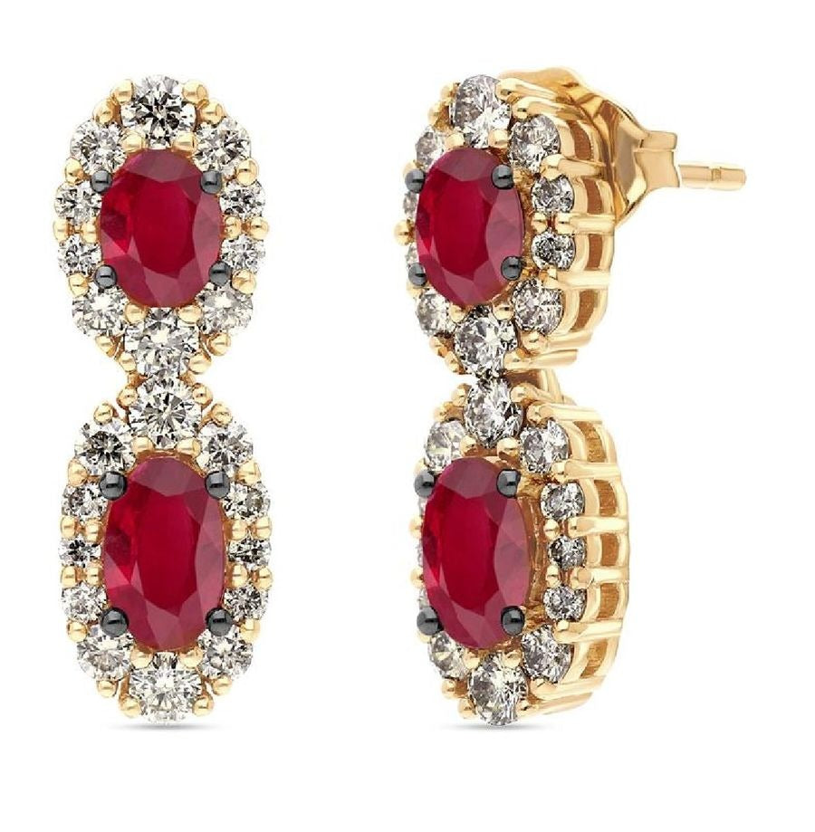 Le Vian 14K Honey Gold™ Earrings | Passion Ruby® 1 cts. | Nude diamonds™ 1/2 cts.