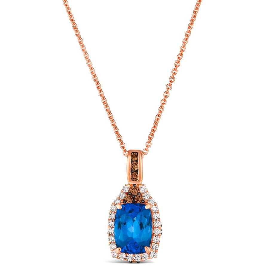 Le Vian 14K Strawberry Gold® Pendant | Blueberry Tanzanite® 1 1/4 cts. | Chocolate diamonds® 1/10 cts., Vanilla diamonds® 1/8 cts.