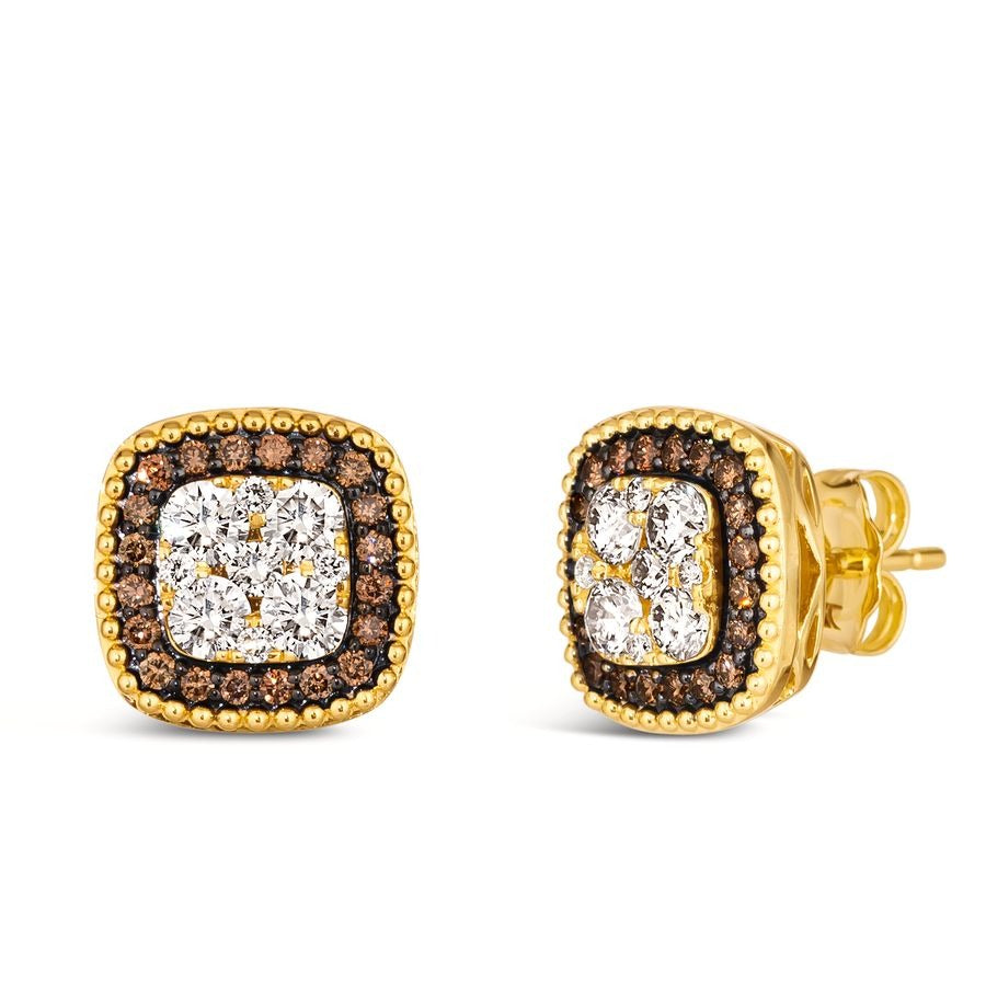 Le Vian 14K Honey Gold™ Earrings | Nude diamonds™ 3/4 cts., Chocolate diamonds® 1/3 cts