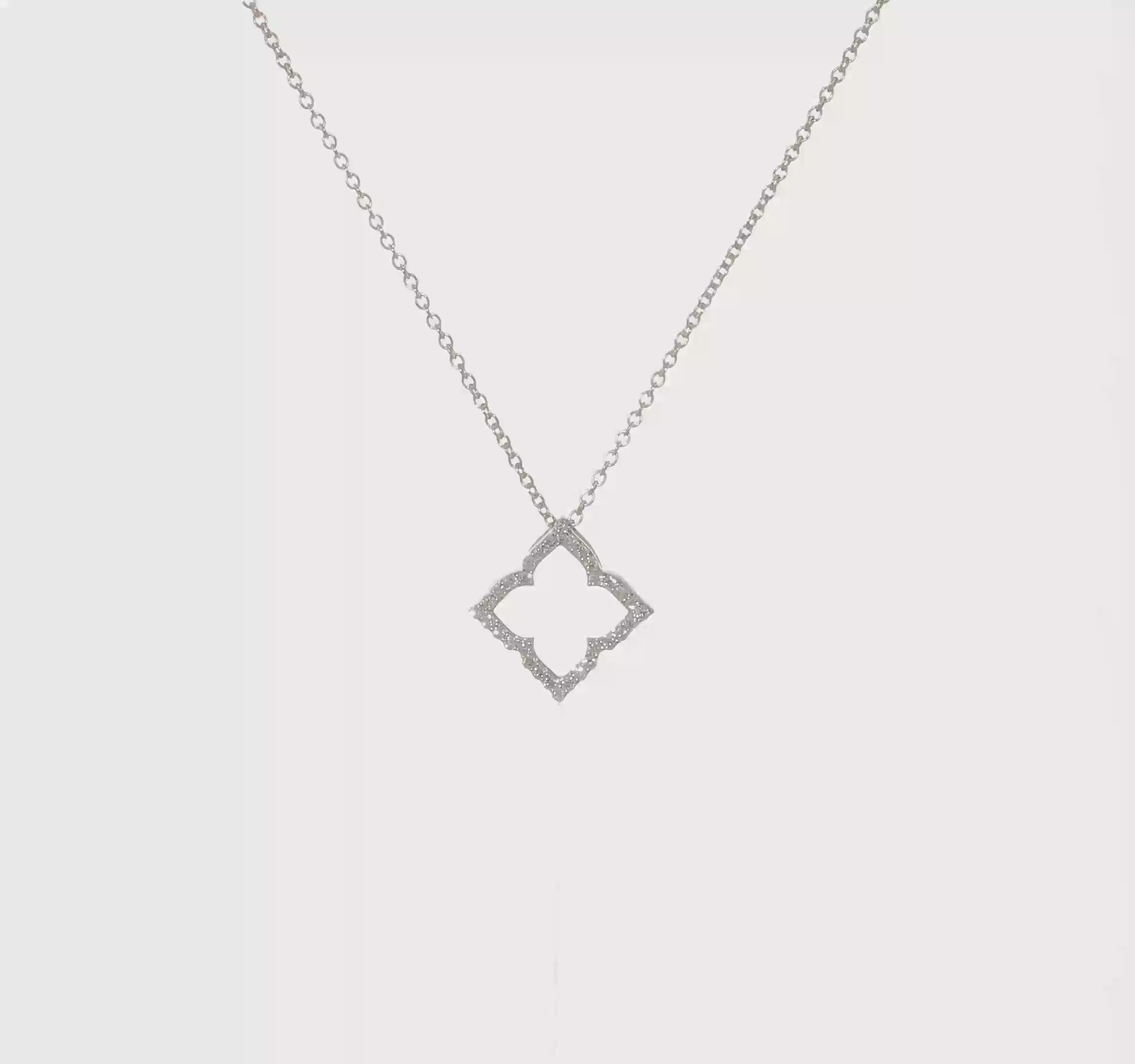 14kt White Gold Diamond 18 inch Necklace