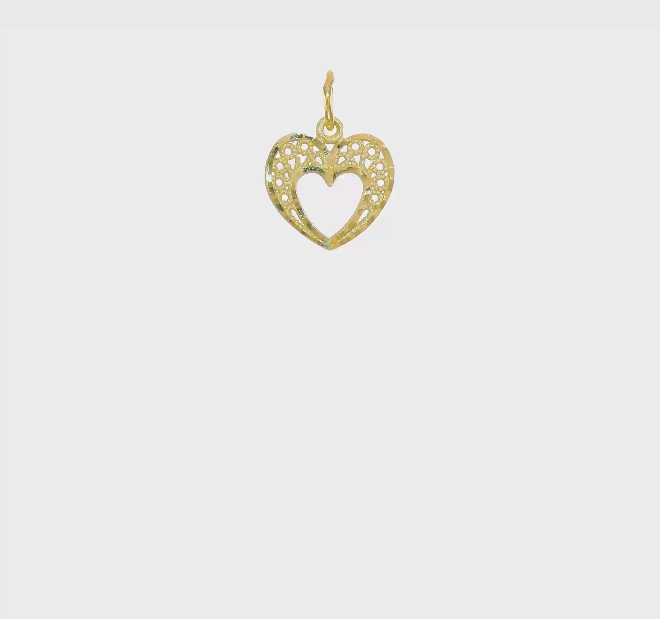 10kt Yellow Gold Heart Charm