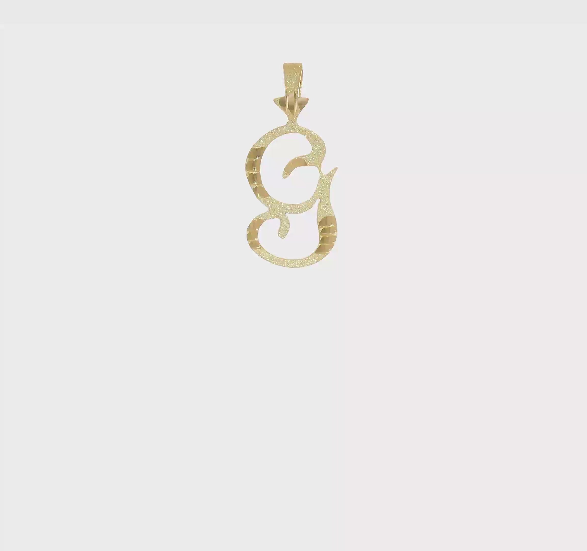 10kt Yellow Gold Initial G Pendant