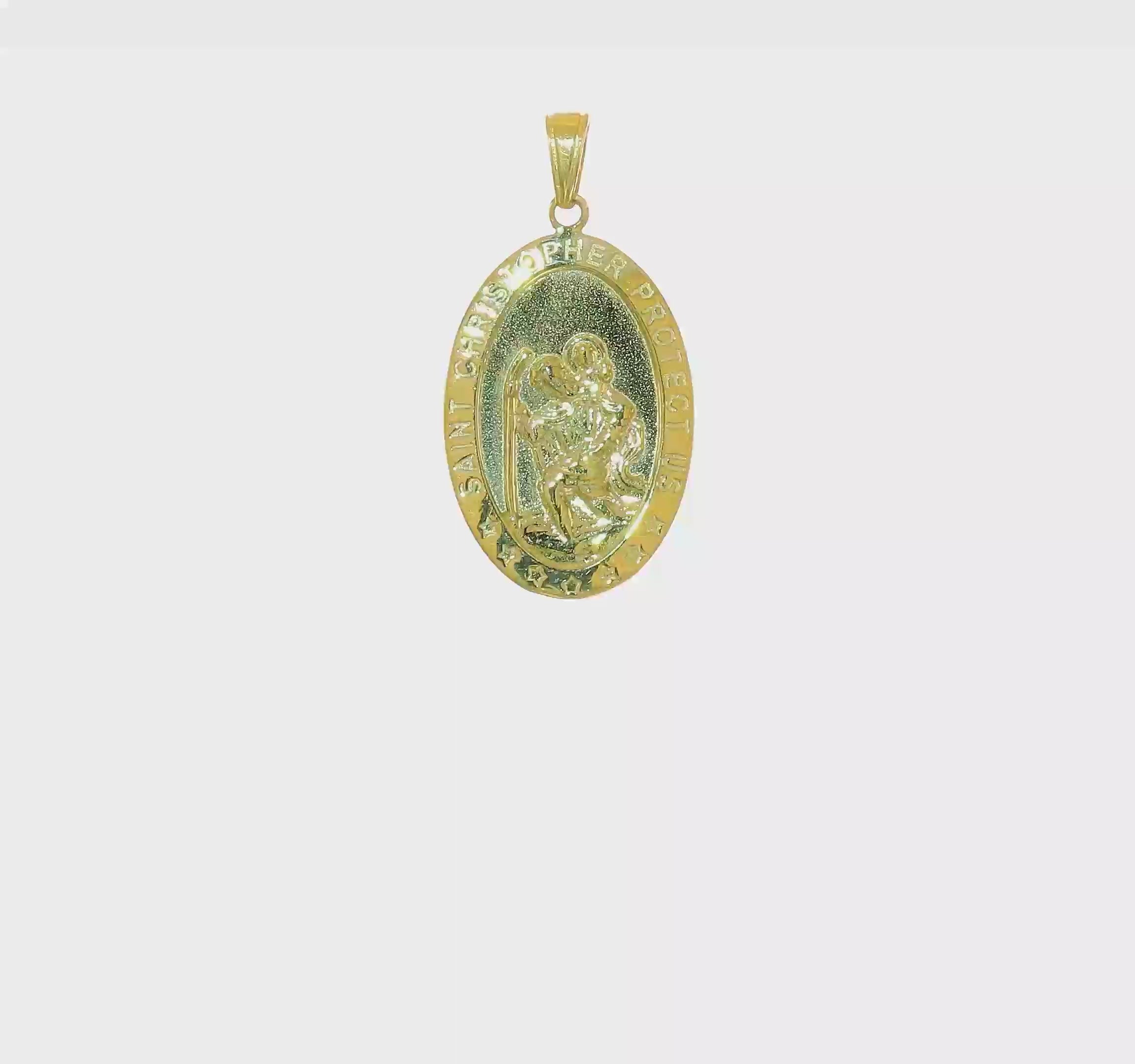 10kt Yellow Gold Saint Christopher Medal Pendant