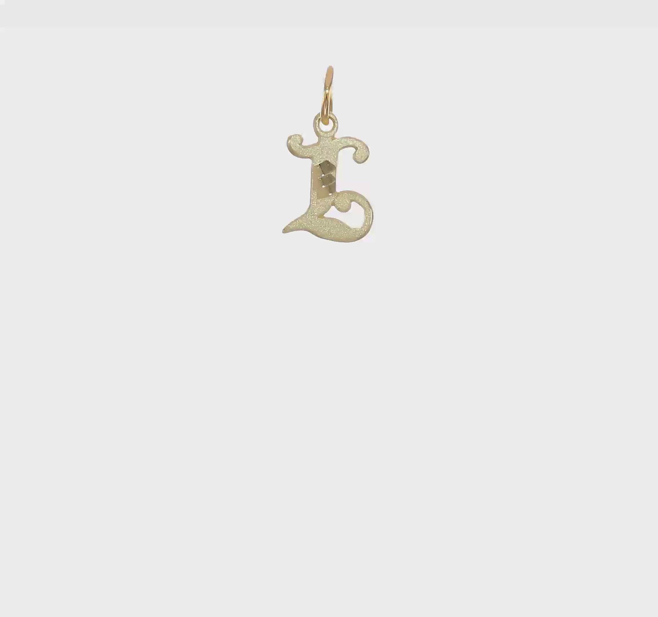 10kt Yellow Gold Initial L Charm