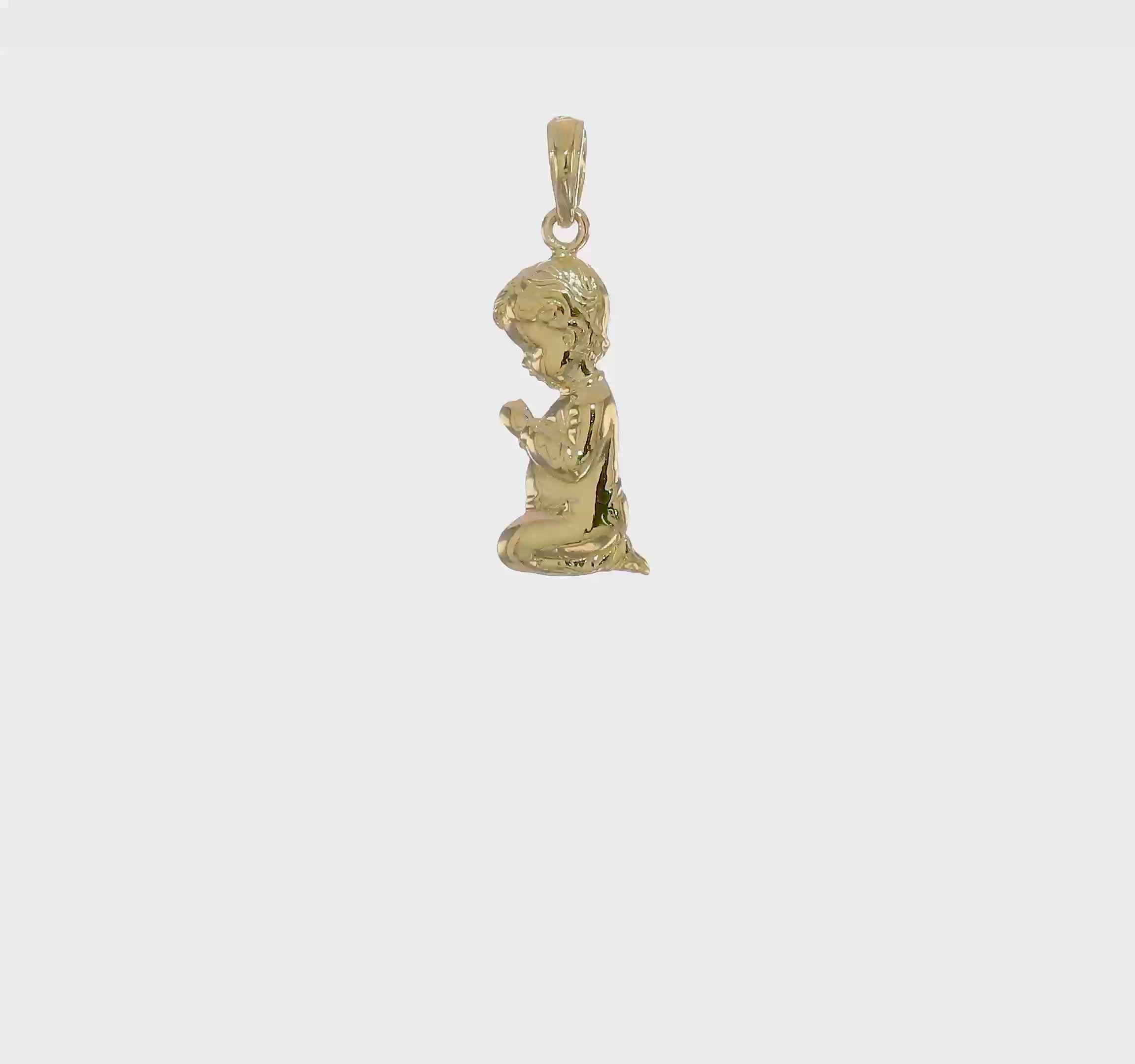 10kt Yellow Gold Praying Boy Charm
