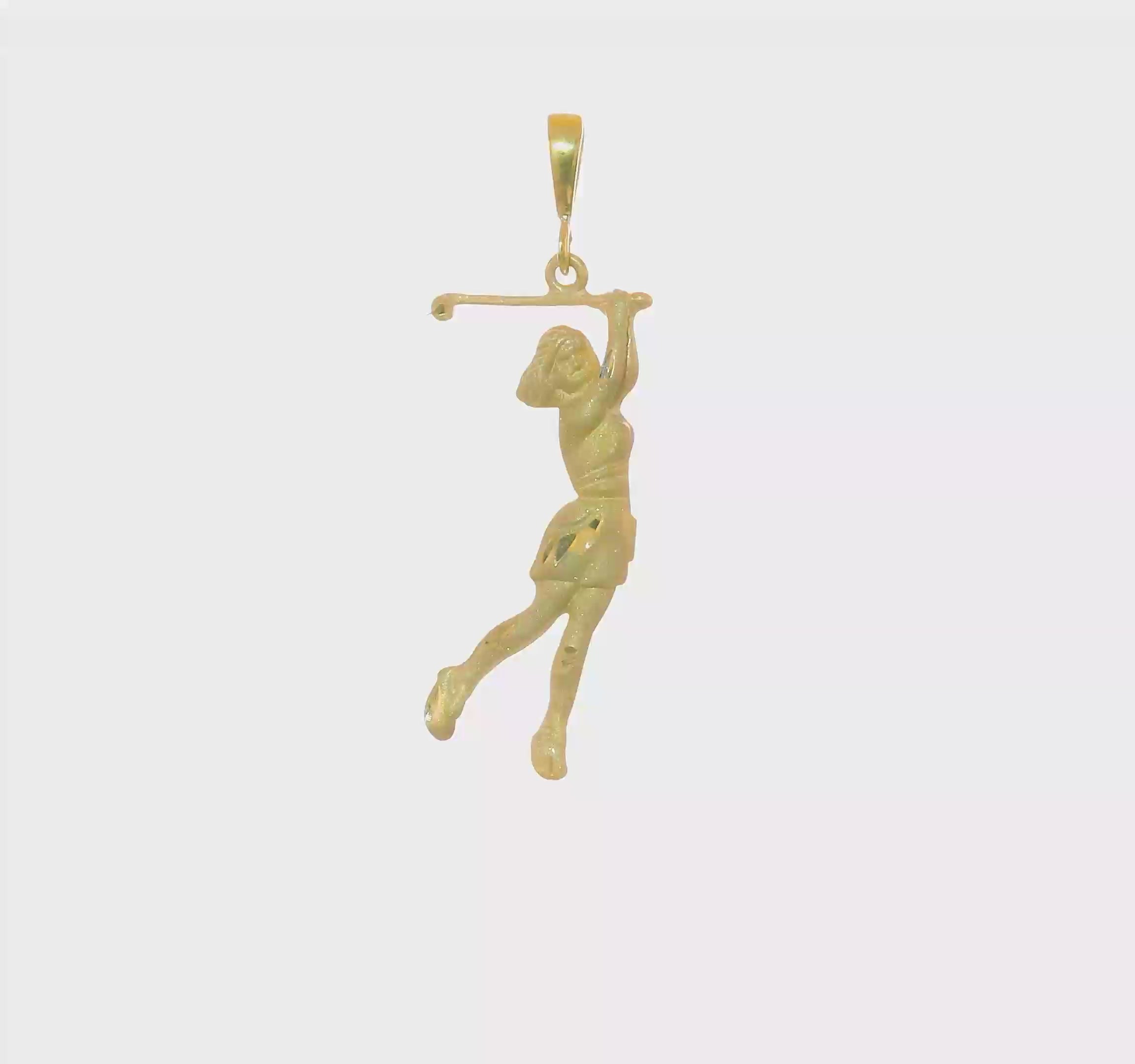10KT Yellow Gold Golfer Charm