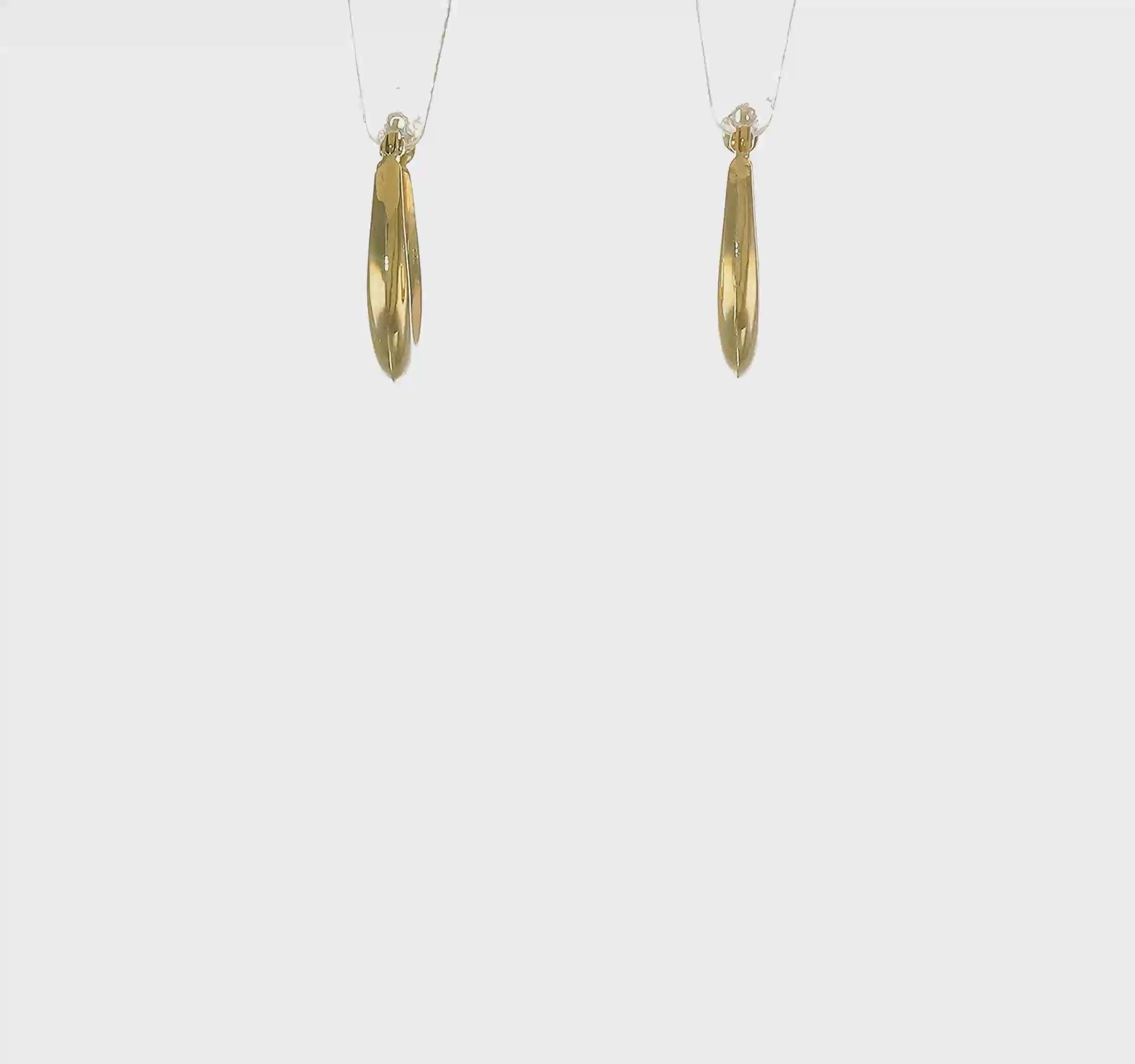 10KT Yellow Gold Hollow Hoop Earrings