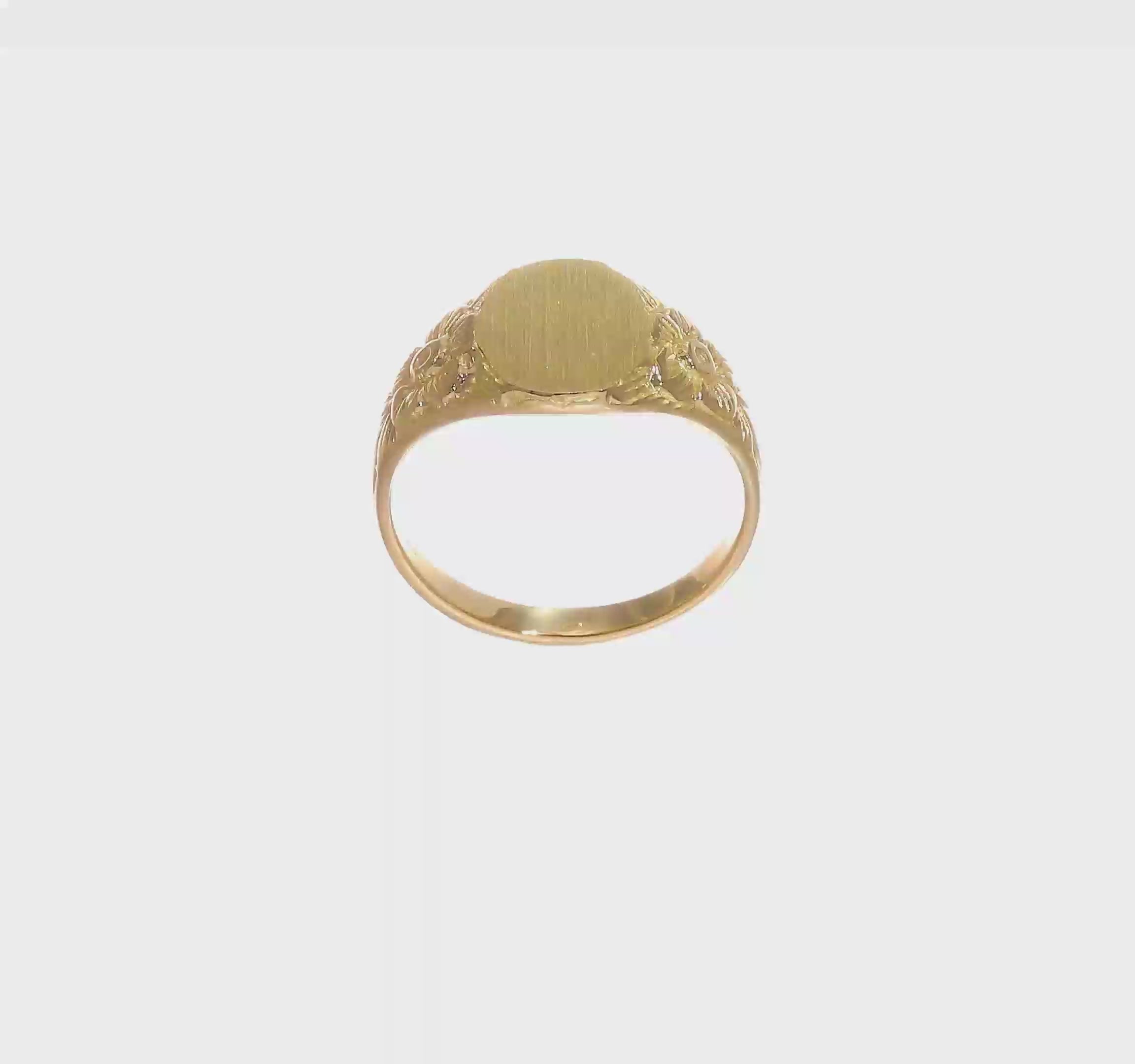 14kt Yellow Gold 8.0x10.0mm Open Back Signet Ring
