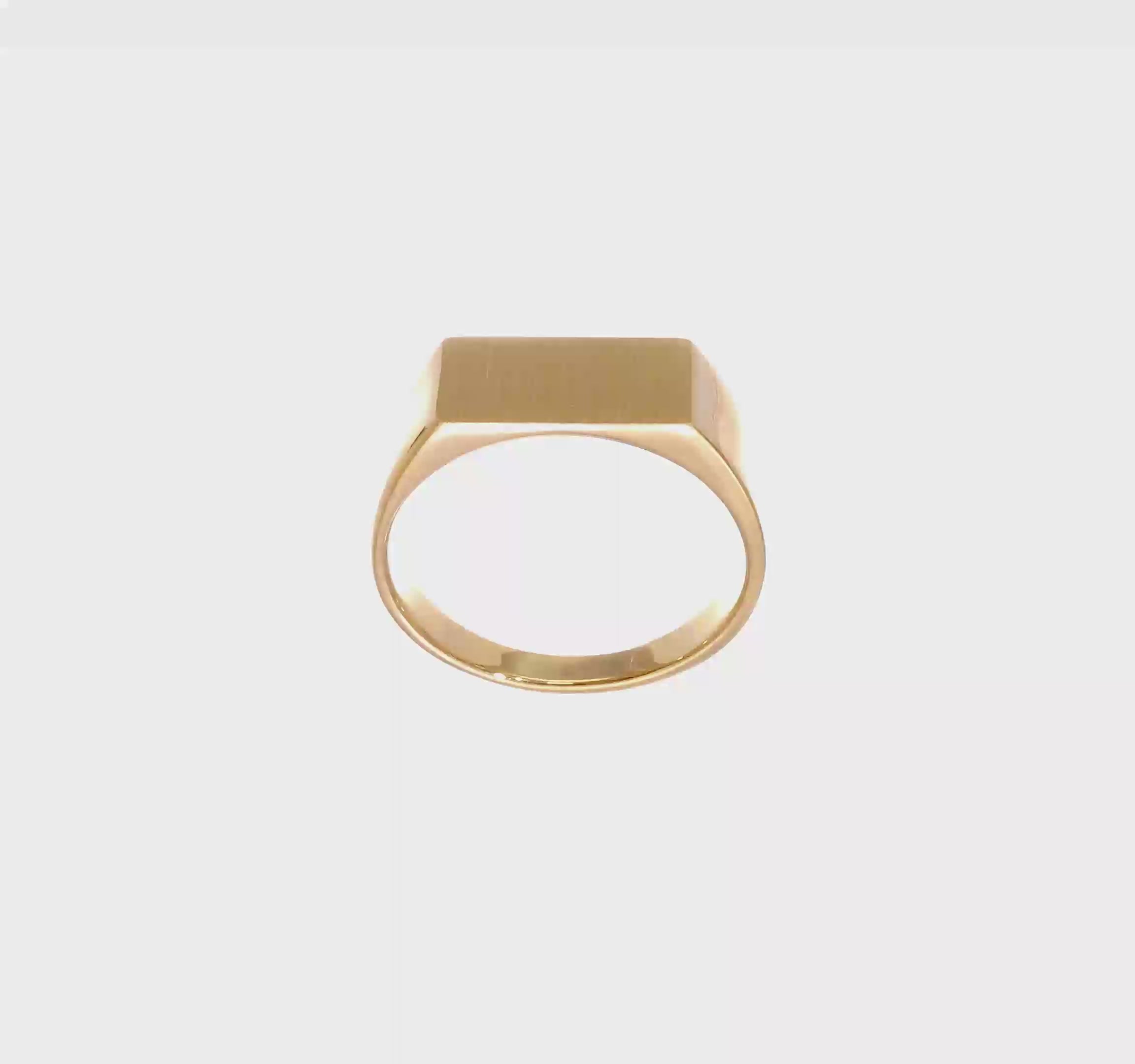 14kt Yellow Gold 12.5x6.5mm Closed Back Signet Ring