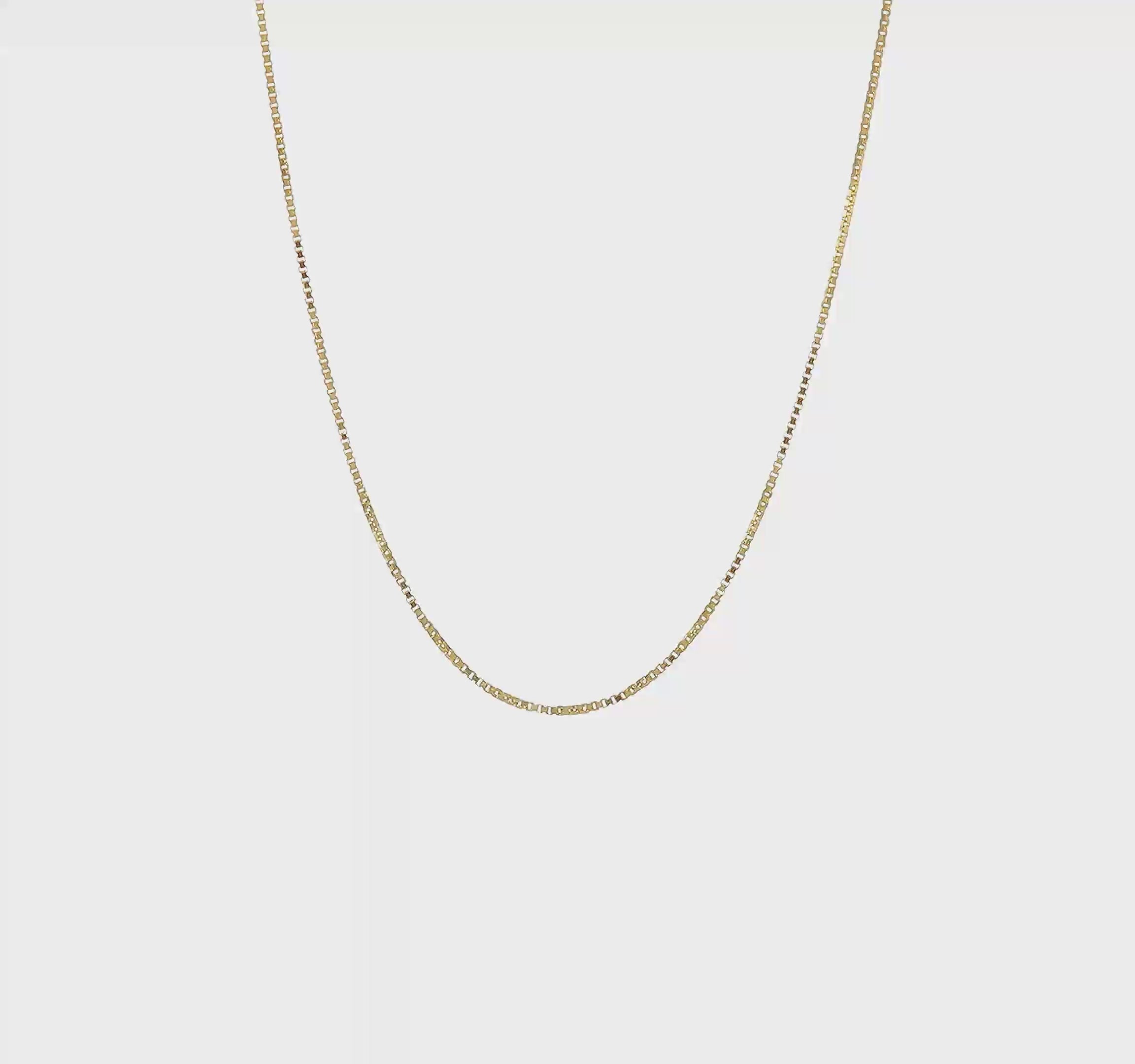 10kt Yellow Gold 1mm Box Chain