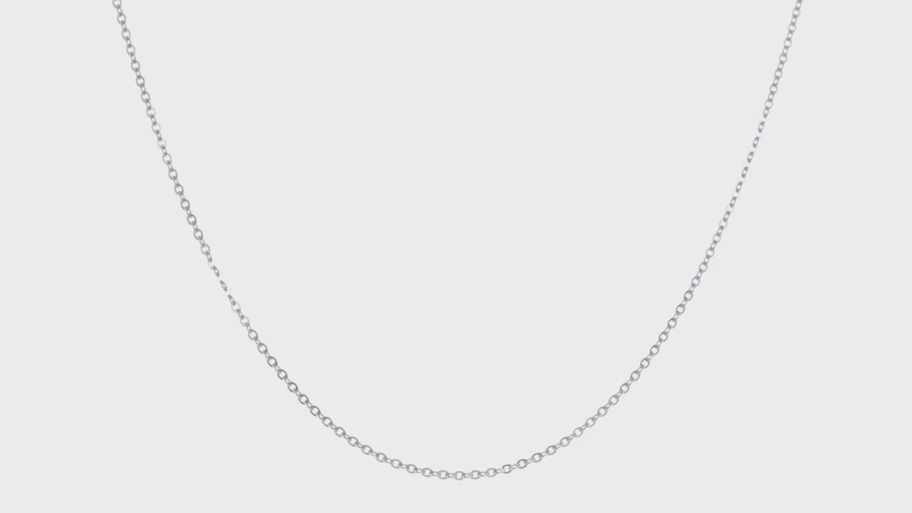 14KT White Gold 1.7mm Flat Cable Chain