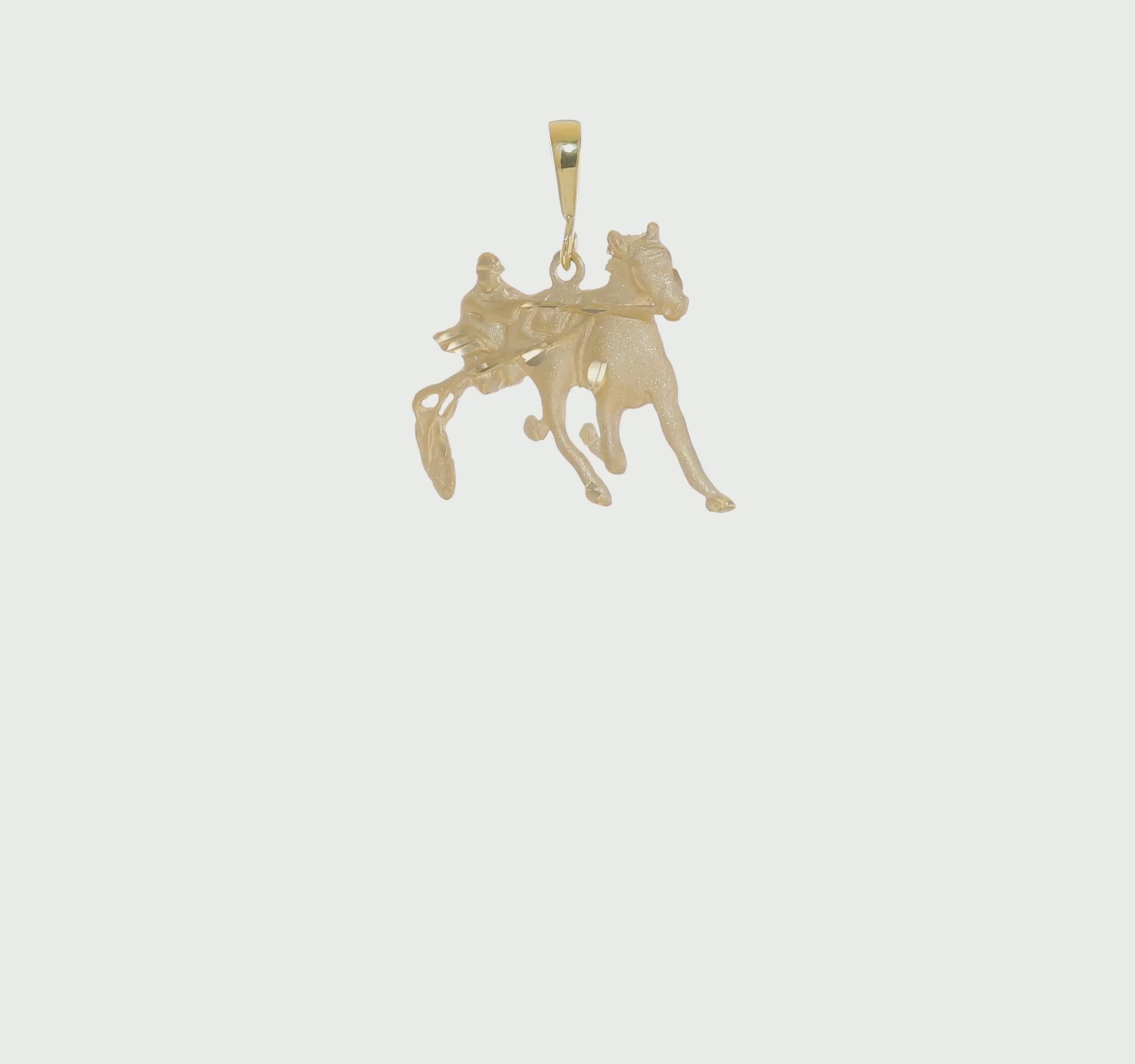 10KT Yellow Gold Horse Racing Charm