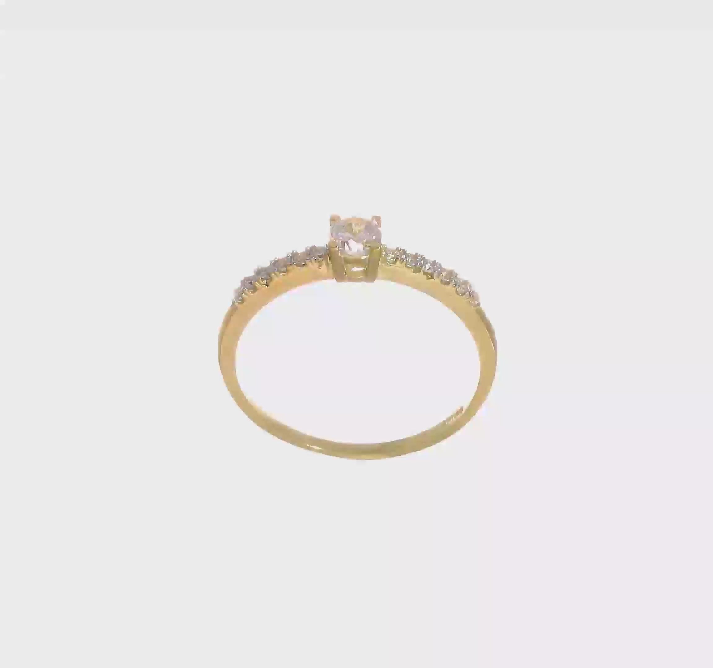10KT Yellow Gold CZ Fancy Ring