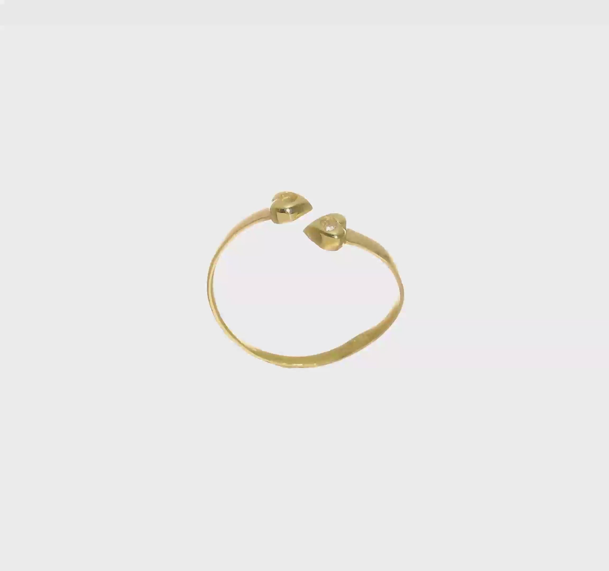 10kt Yellow Gold CZ Toe Ring