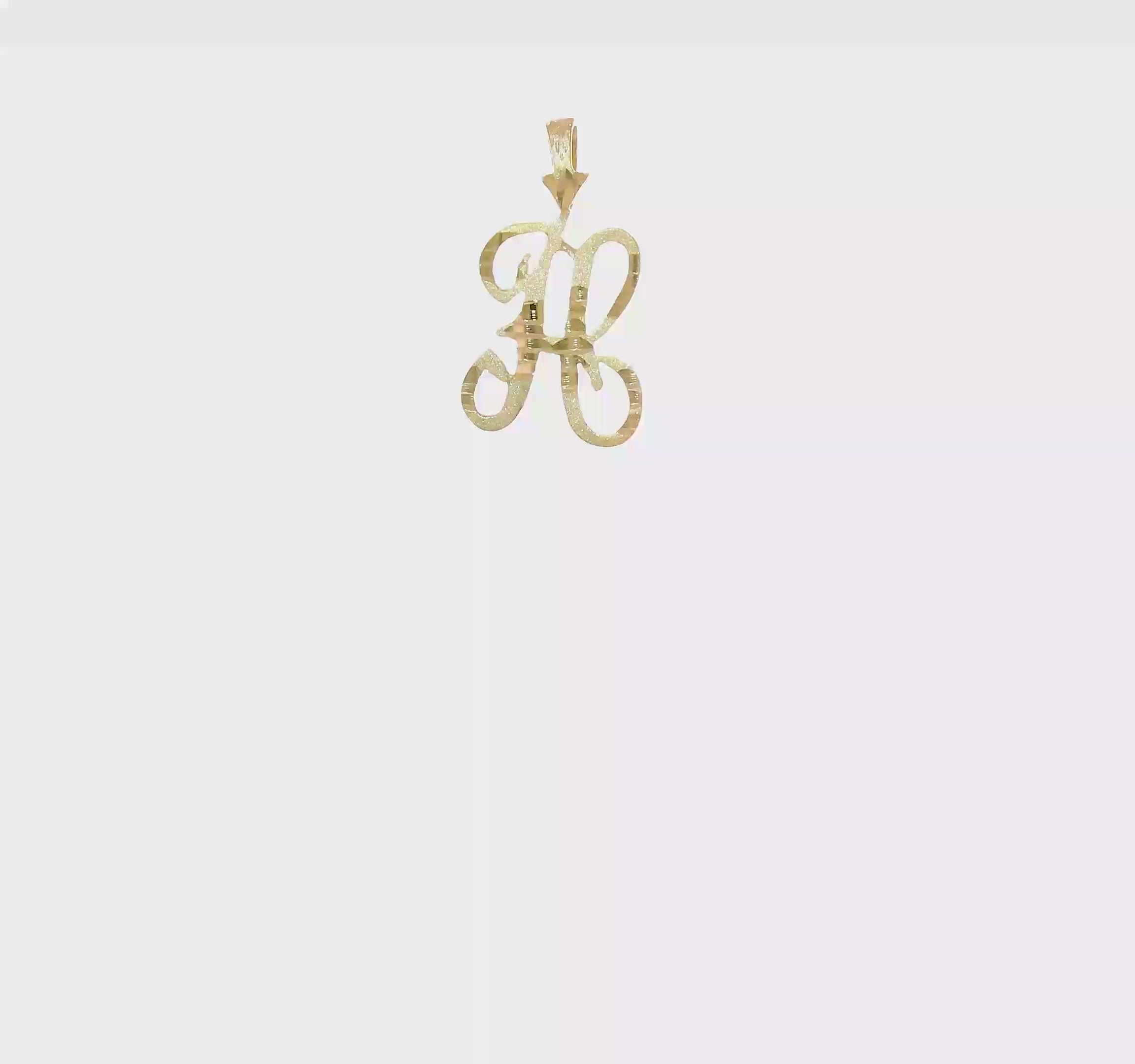 10kt Yellow Gold Initial H Pendant