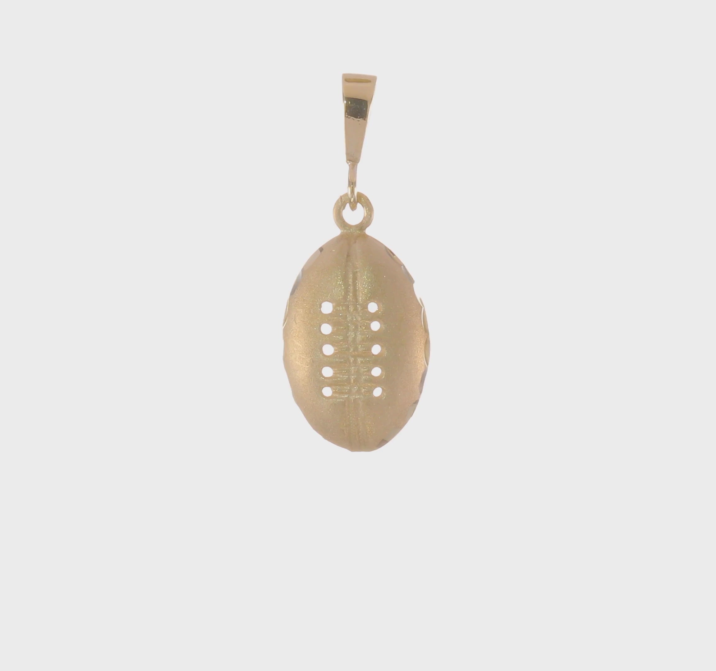 10KT Yellow Gold Football Charm