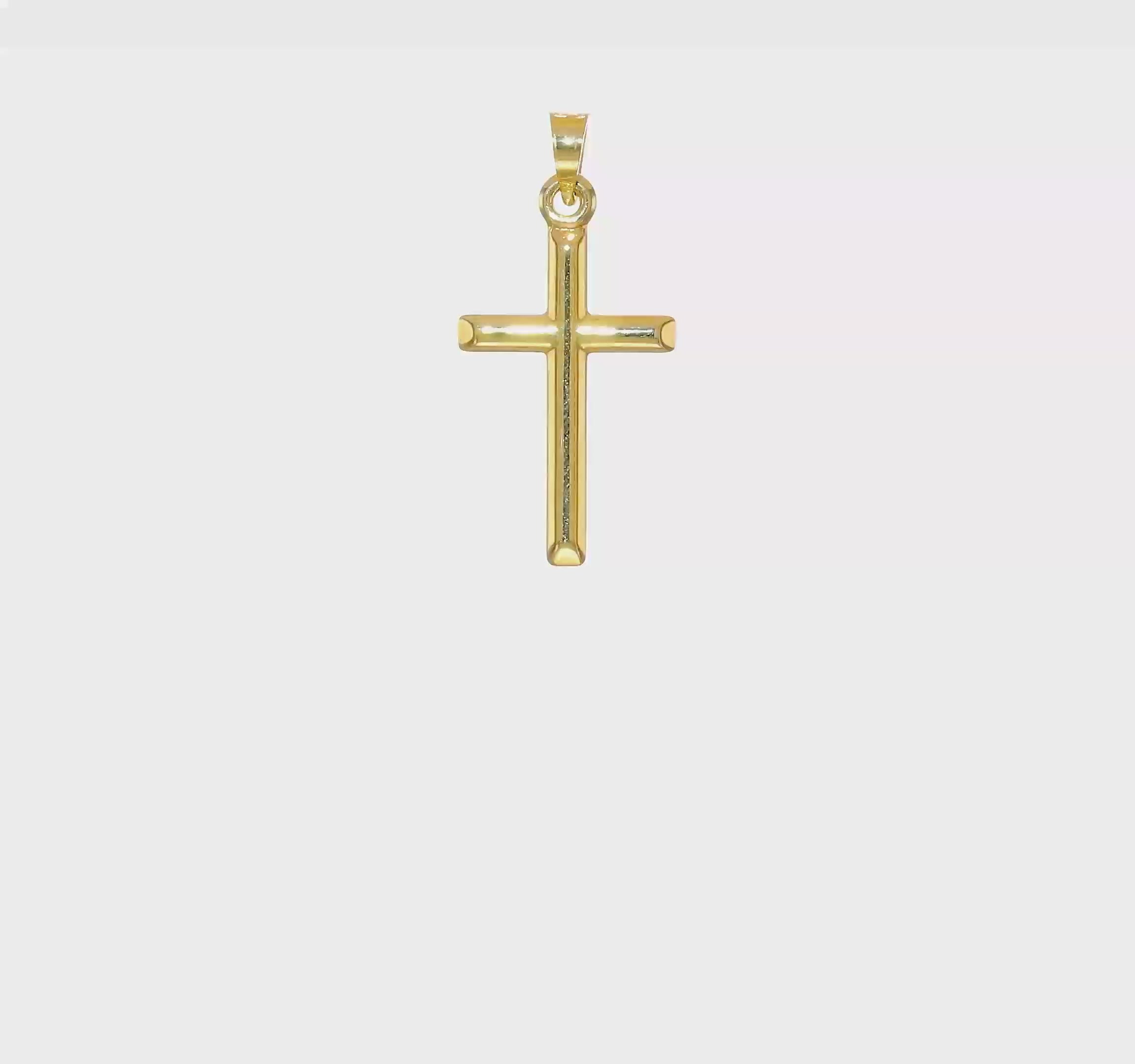 10kt Yellow Gold Polished Hollow Cross Pendant