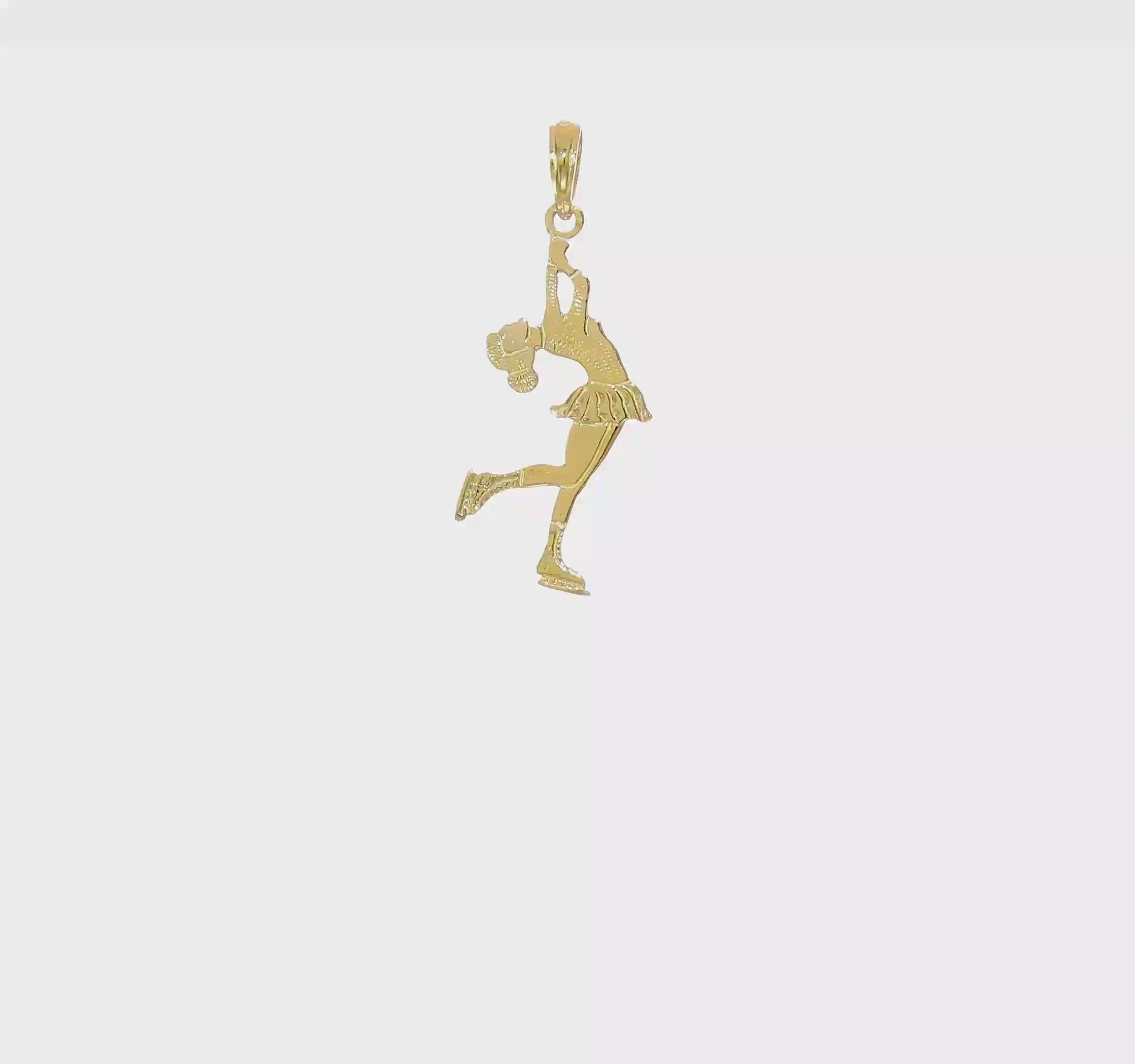 10kt Yellow Gold Ice Skater Turning Charm