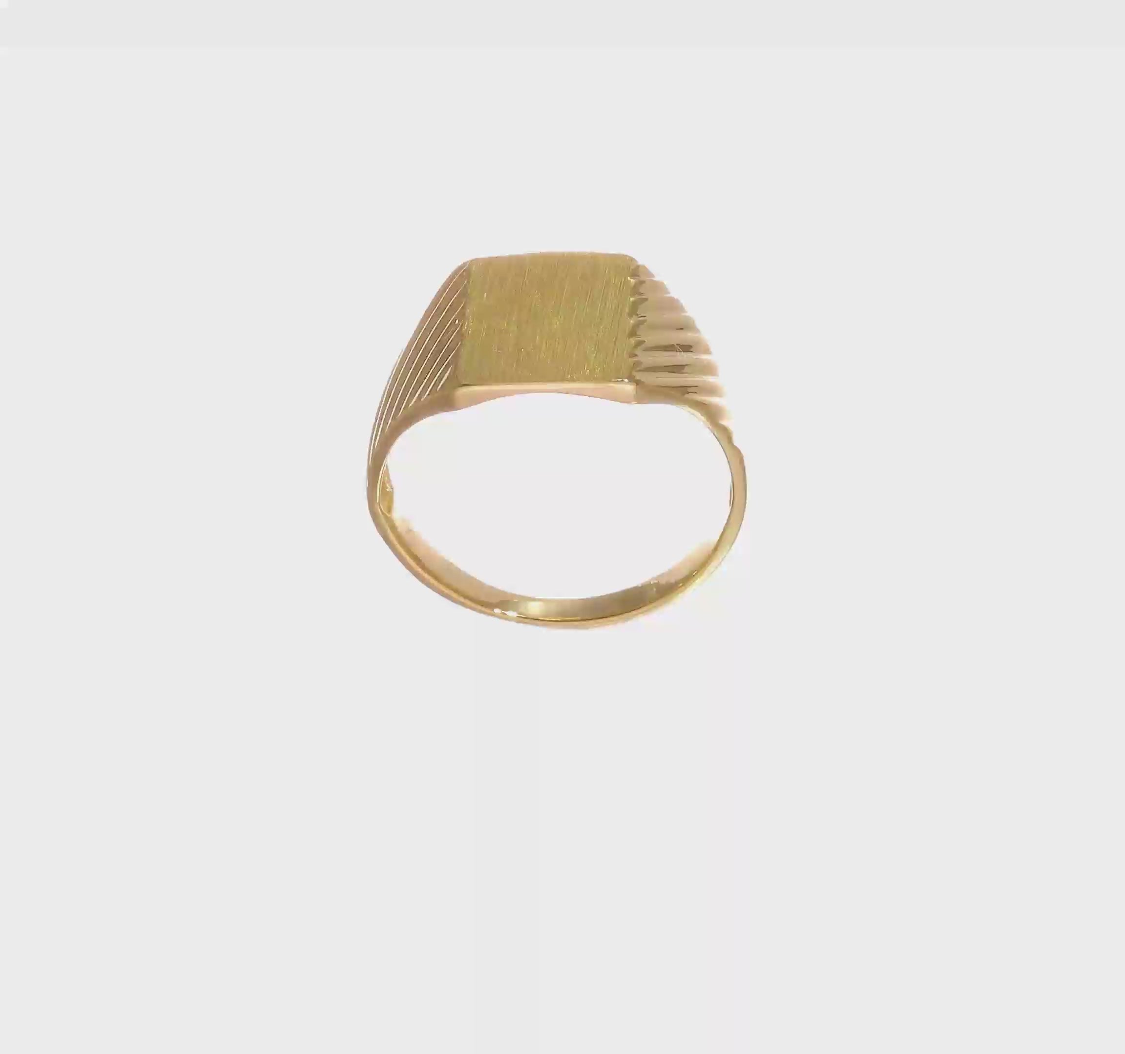 14kt Yellow Gold 8.0x9.5mm Open Back Signet Ring