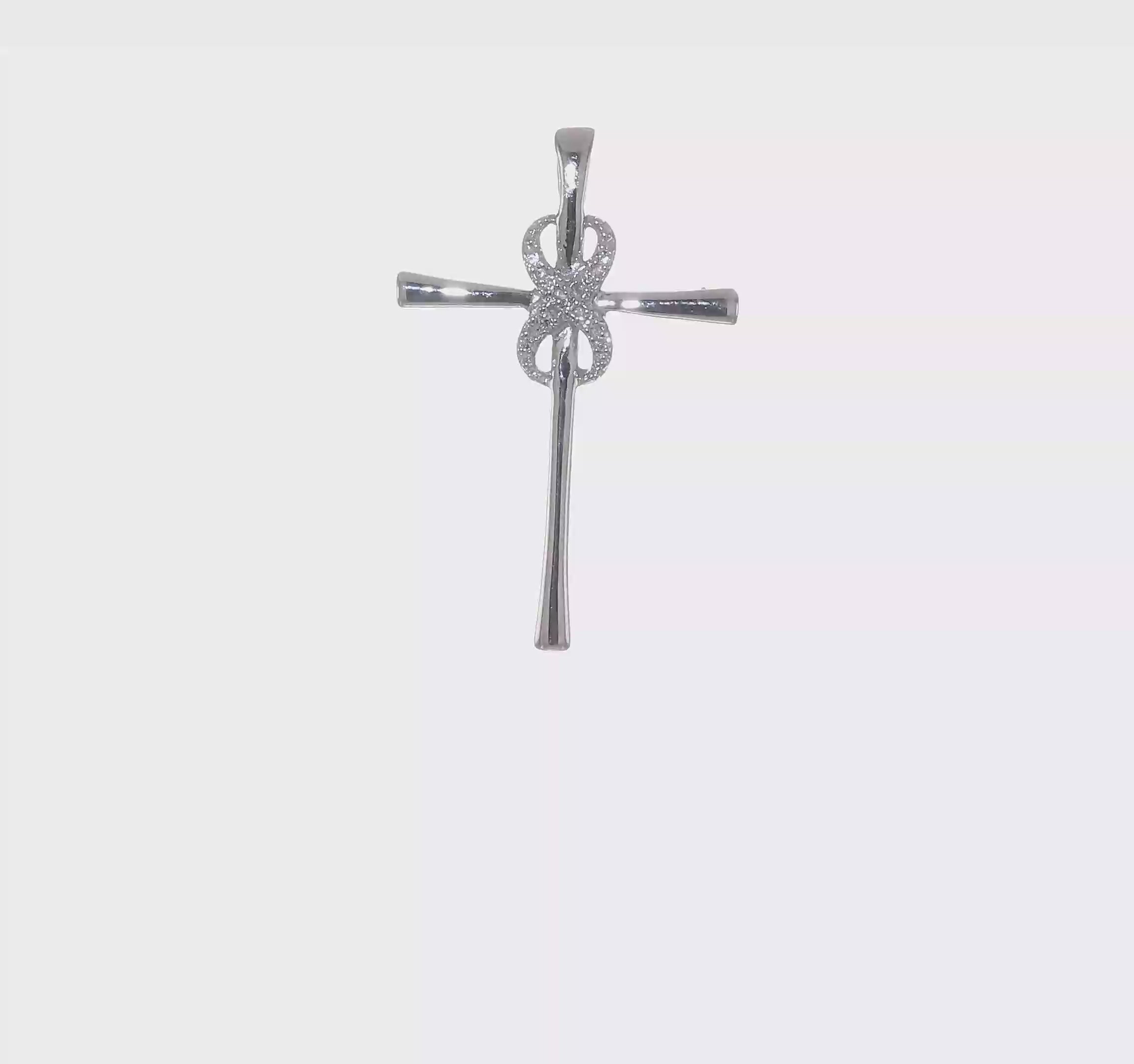 14kt White Gold .03ct. Diamond Infinity Cross Chain Slide