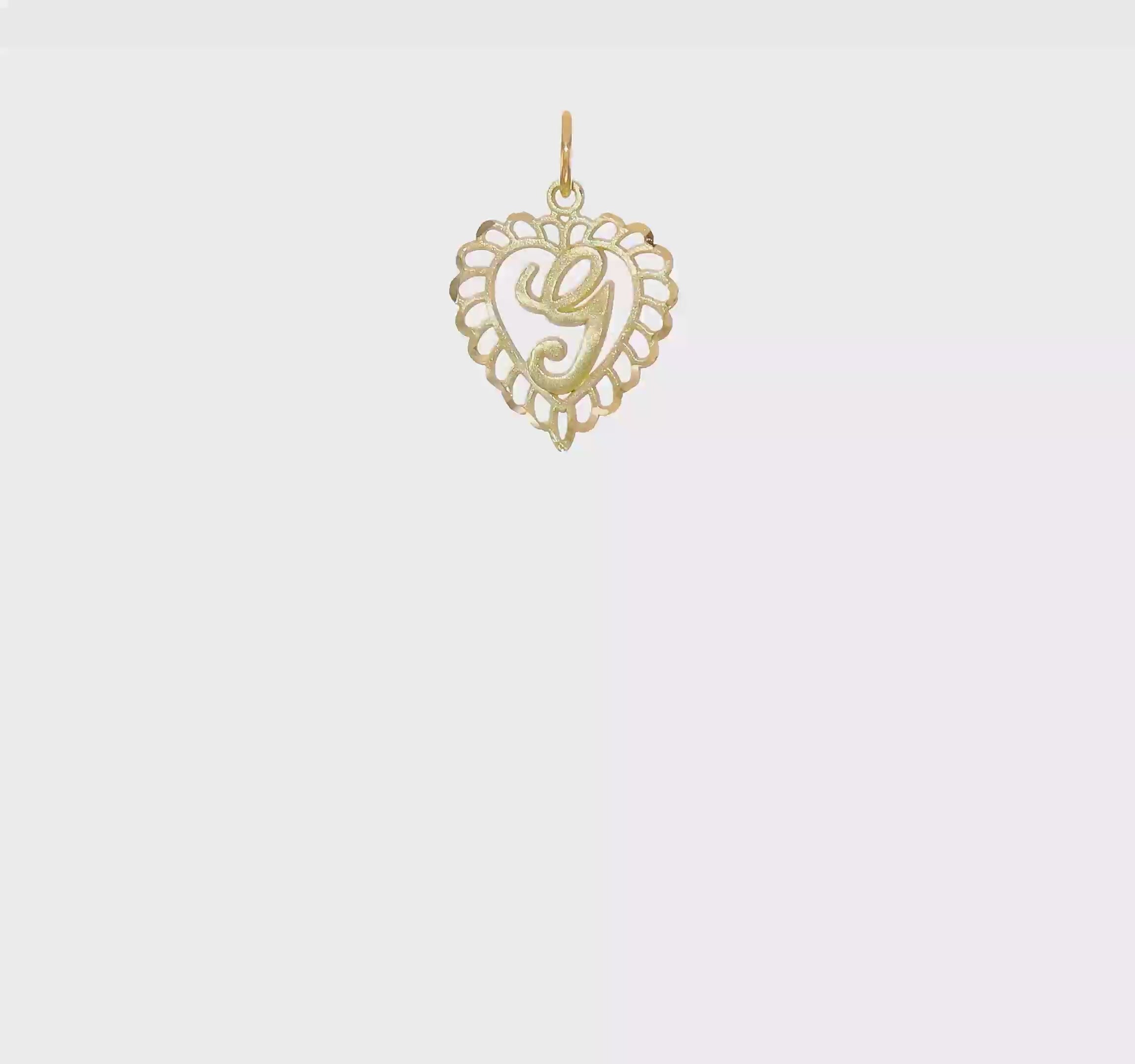10kt Yellow Gold Initial G Charm
