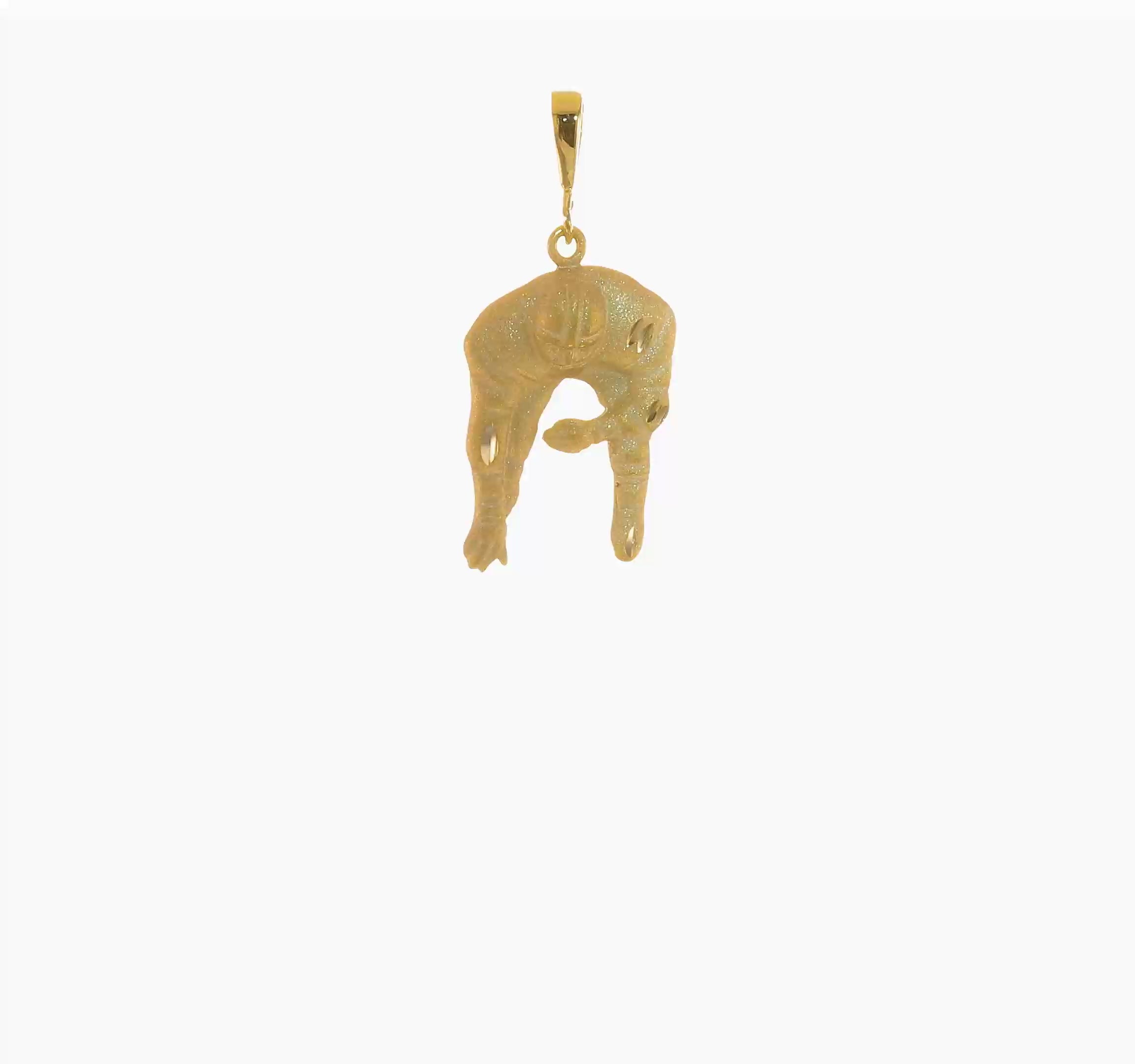 10KT Yellow Gold Football Charm