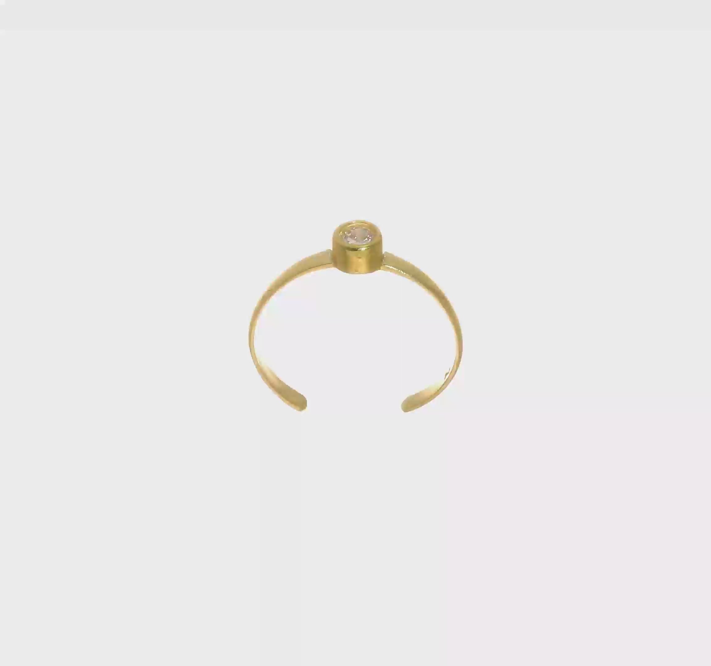 10kt Yellow Gold CZ Toe Ring