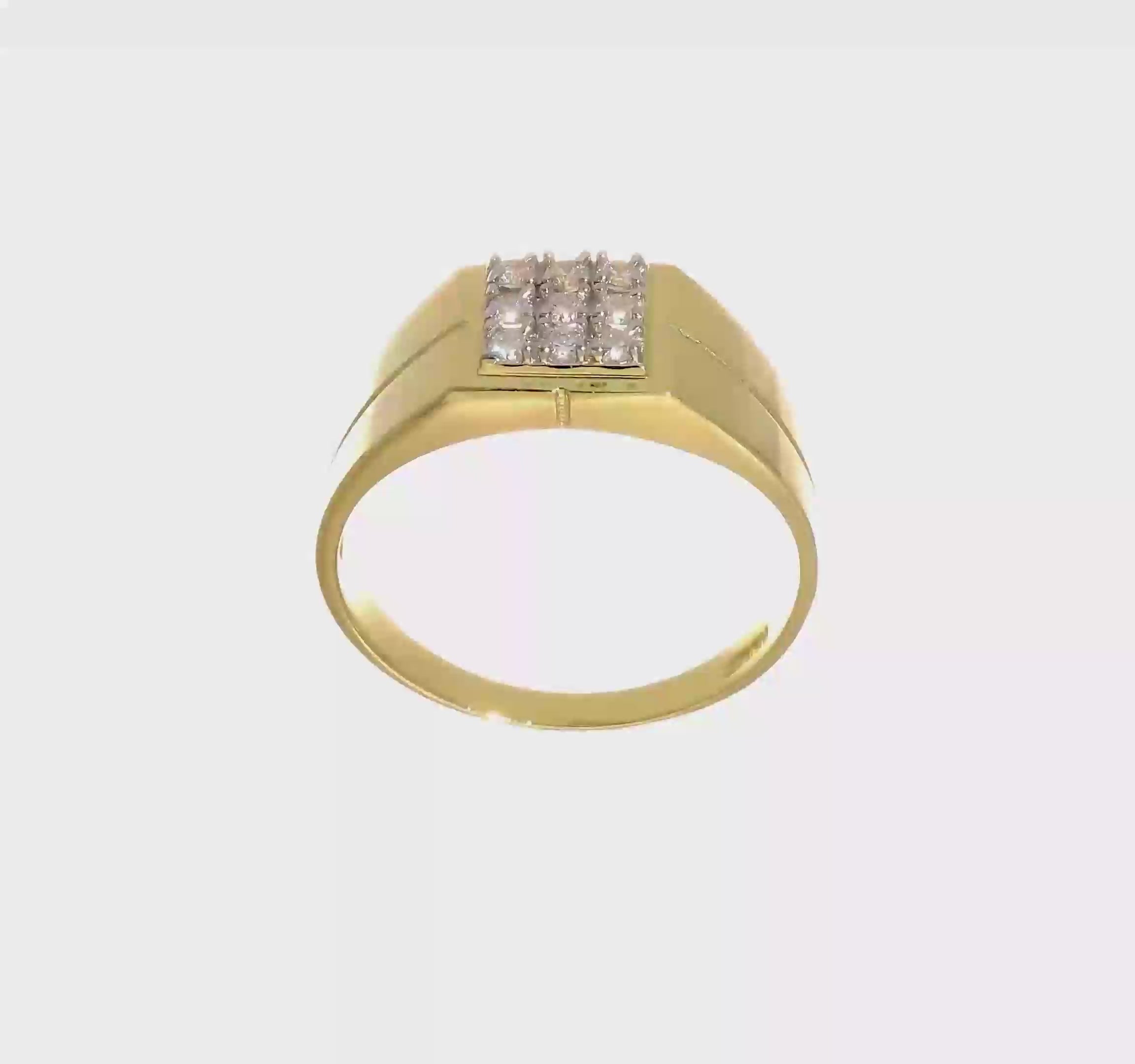 10kt Yellow Gold Men's CZ Ring