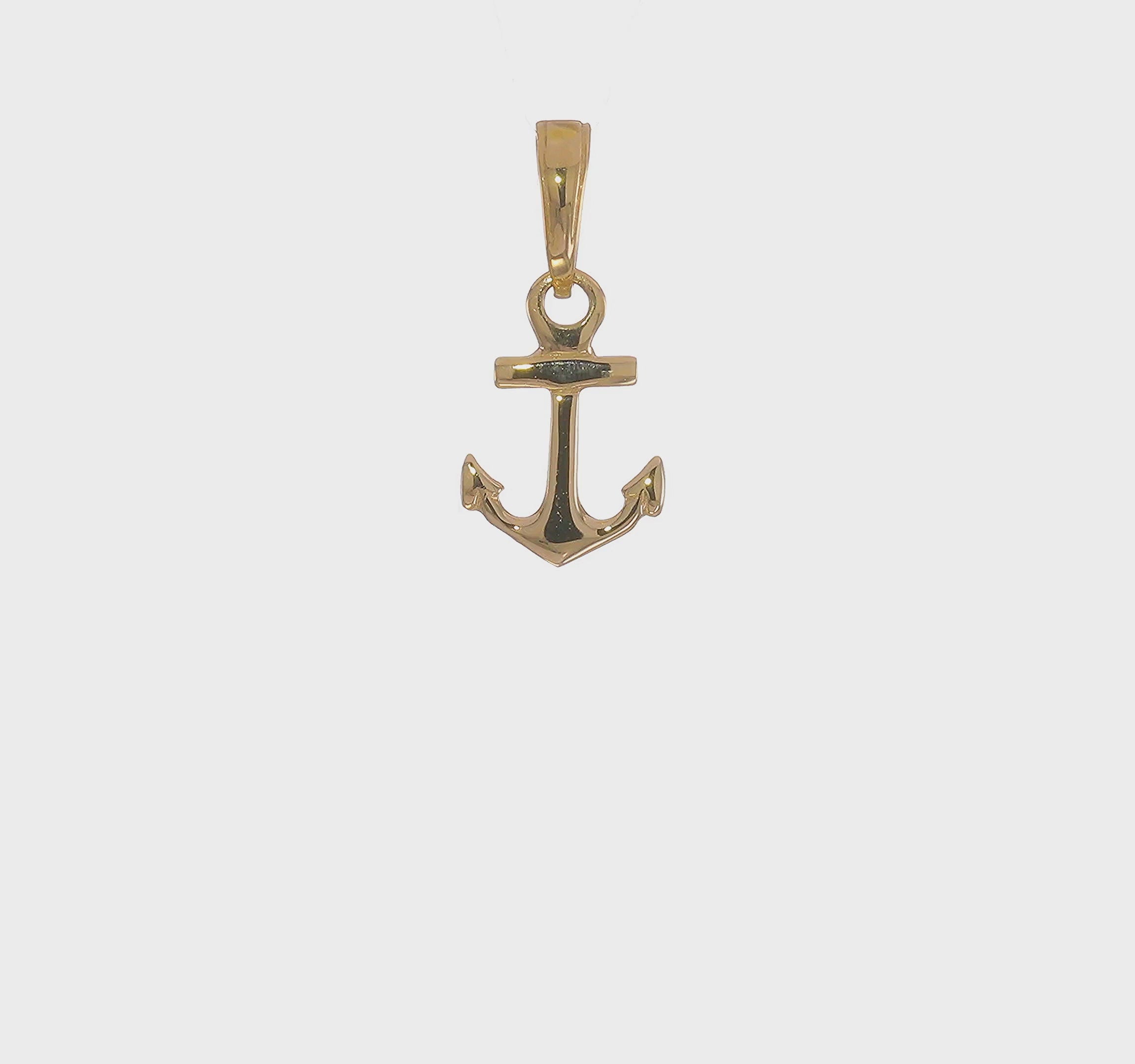 14kt Yellow Gold Mini Anchor Pendant