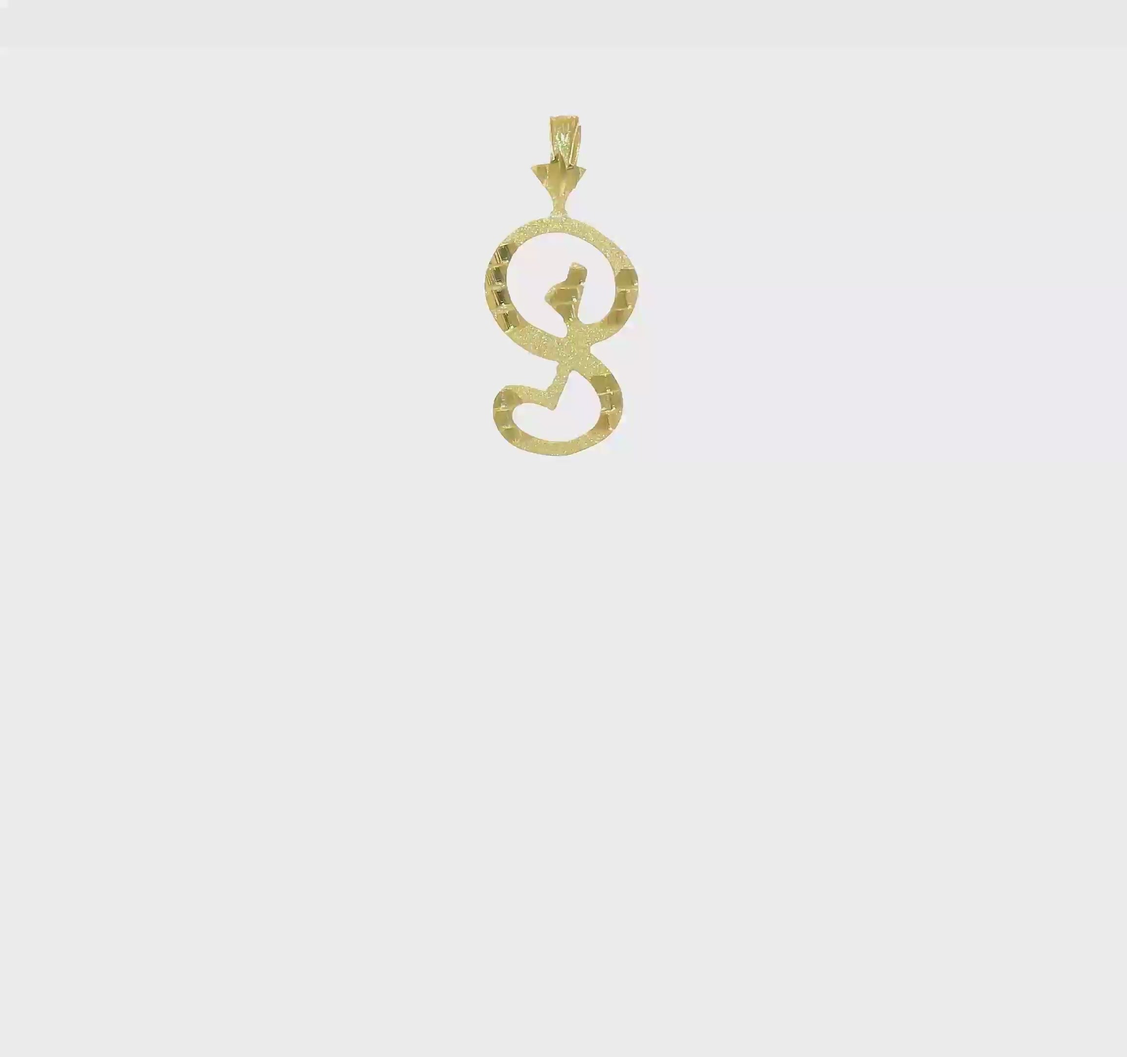 10kt Yellow Gold Initial S Pendant